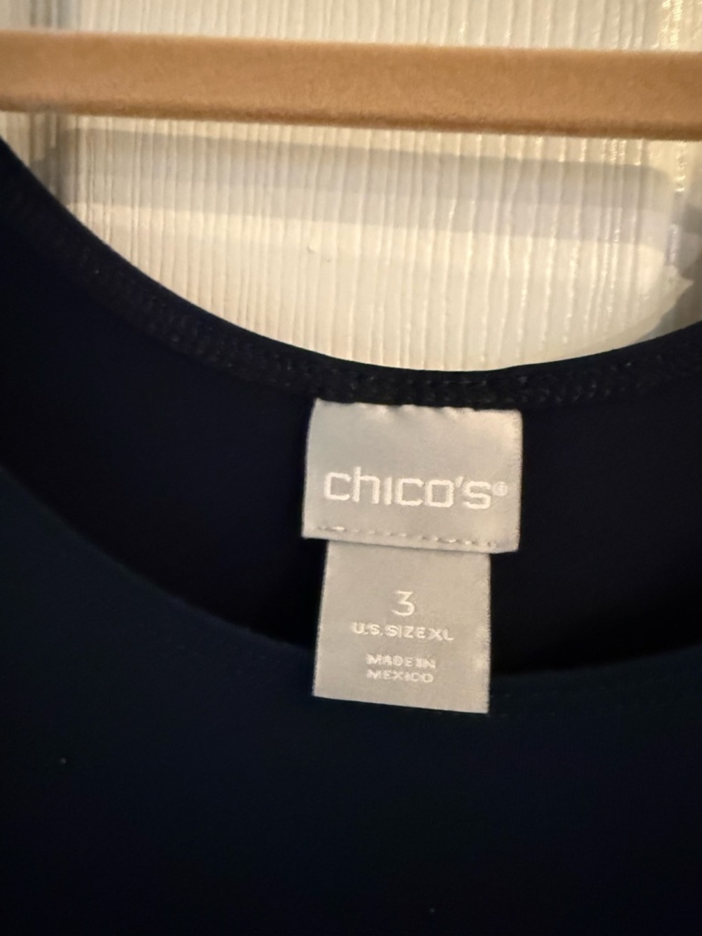 Chico's Deep Navy Sleeveless Round Neck Tank - Picture 2 of 4